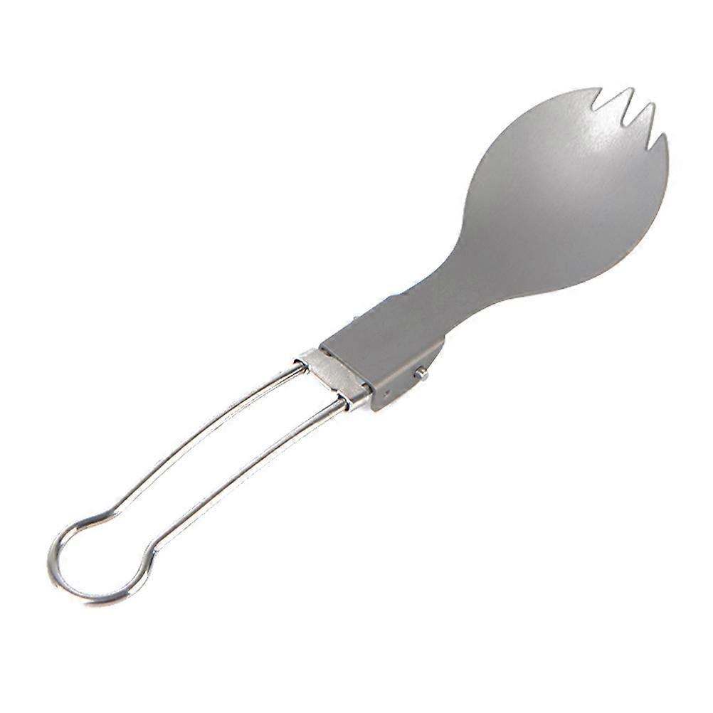 Multifunctional Titanium Spork Fork Spoon Great For Backpacking Camping Travel Outdoor Use 16X3.8X0.5cm 1Pcs