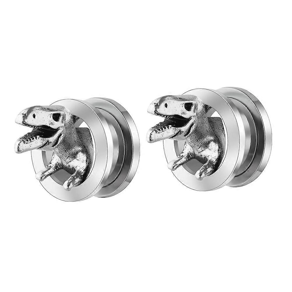 2pcs Creative Dinosaur Ear Expanders Stylish Auricle Puncture Studs Unique Piercing Ornaments for Casual and Formal Wear