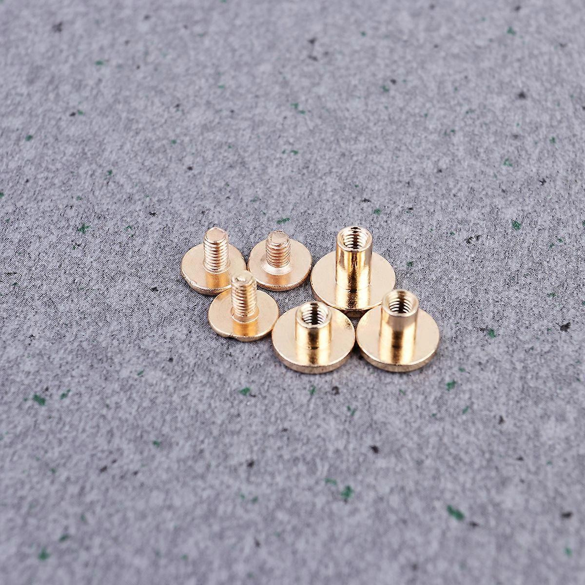 Golden Copper Flat Head Screws for Belt Craft DIY with 5mm 6.5mm 8mm Sizes Lightweight and Durable