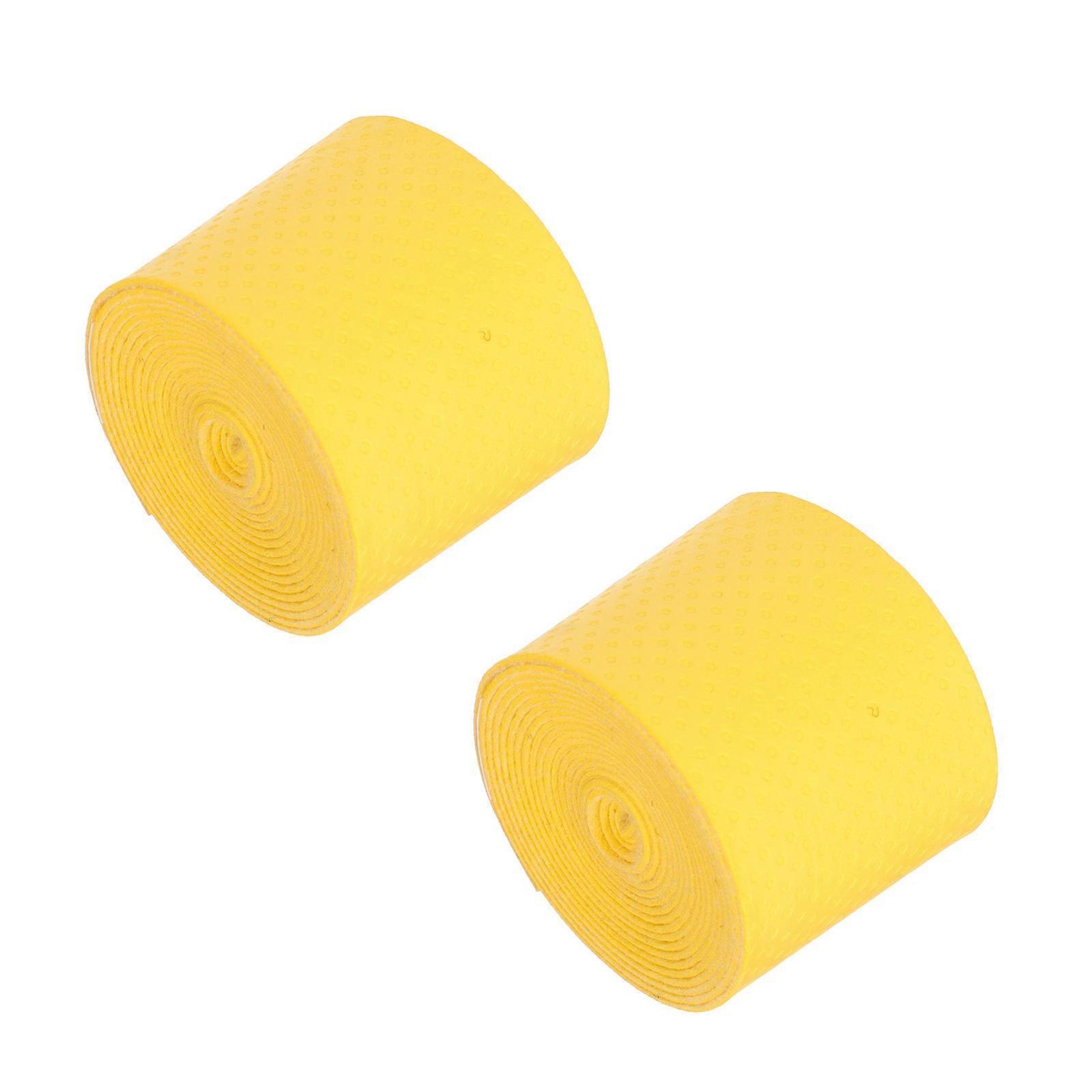 Practical Drum Stick Sweat-absorbent Tapes with PU Material for Comfortable Grip 2Pcs Yellow
