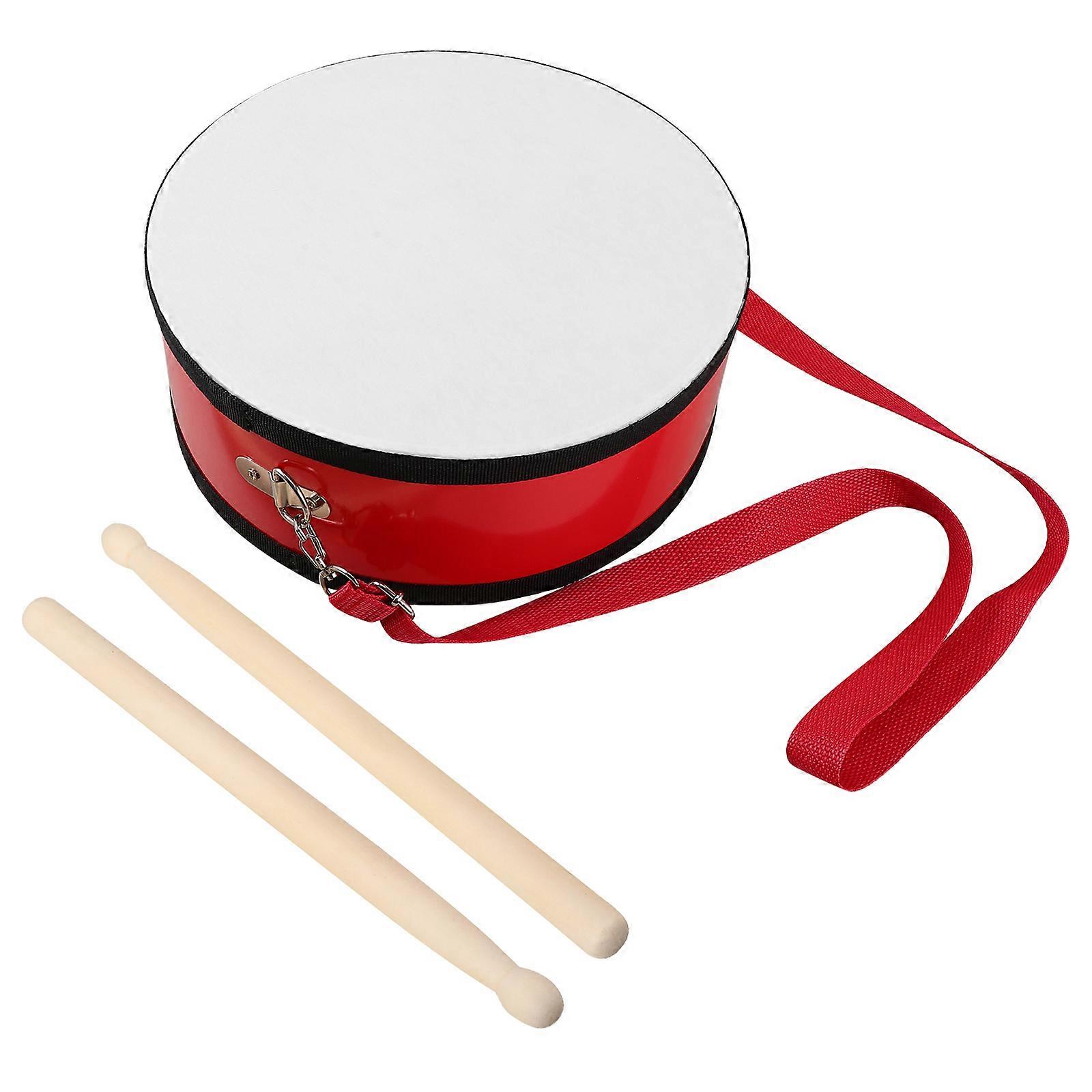Red Snare Drum Set for Lightweight Hand Drum with Strap – Enhances Rhythm Skills and Music Engagement for School and Outdoor Use