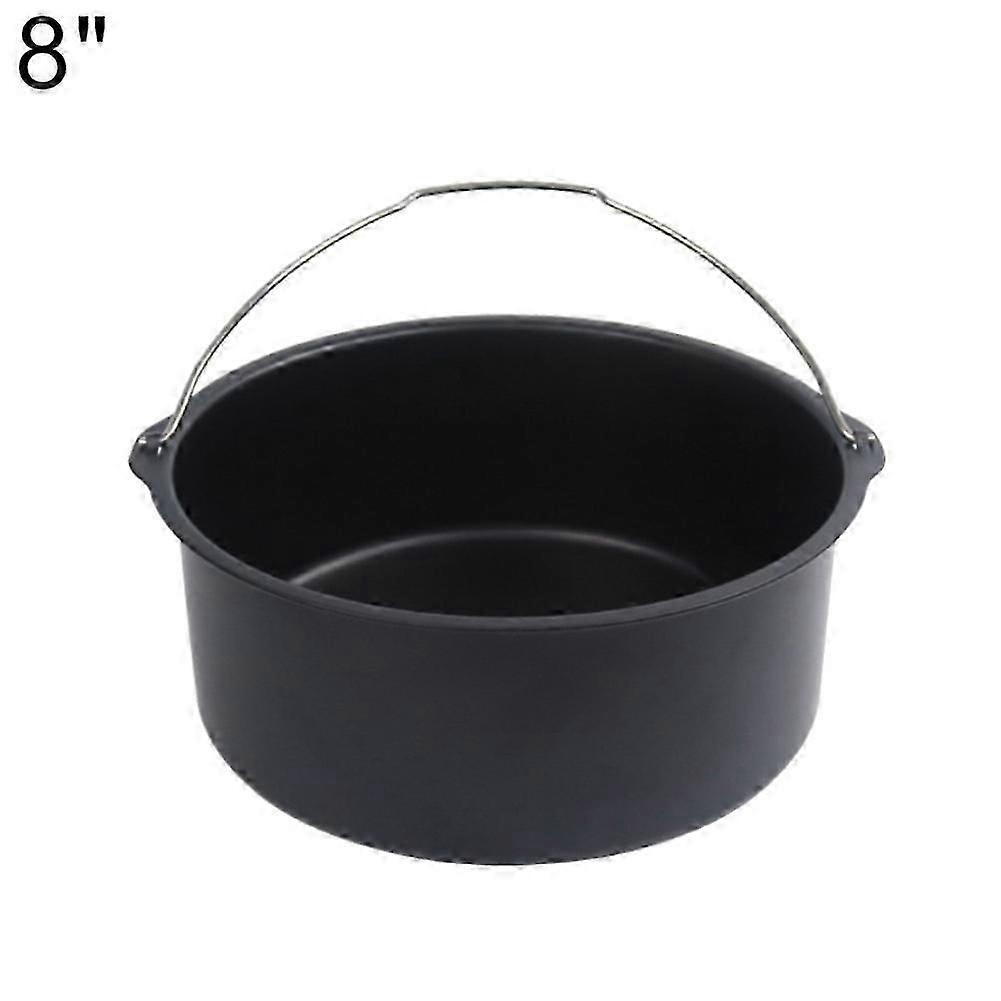 6/7/8inch Non Stick Handle Round Cake Baking Pan Tray Air Frying Pot Accessory