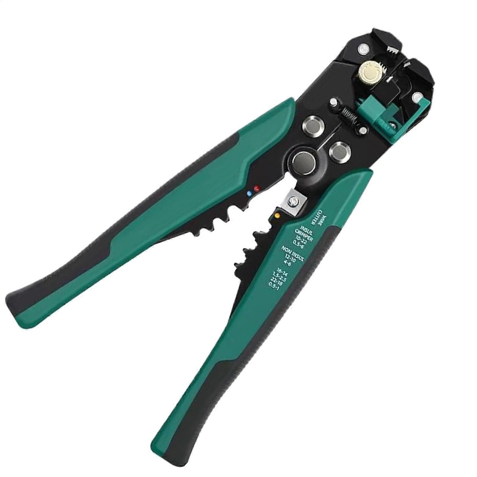 Wire Stripper Tool with Adjustable Crimper and Cutter for Electrical Cables, Carbon Steel