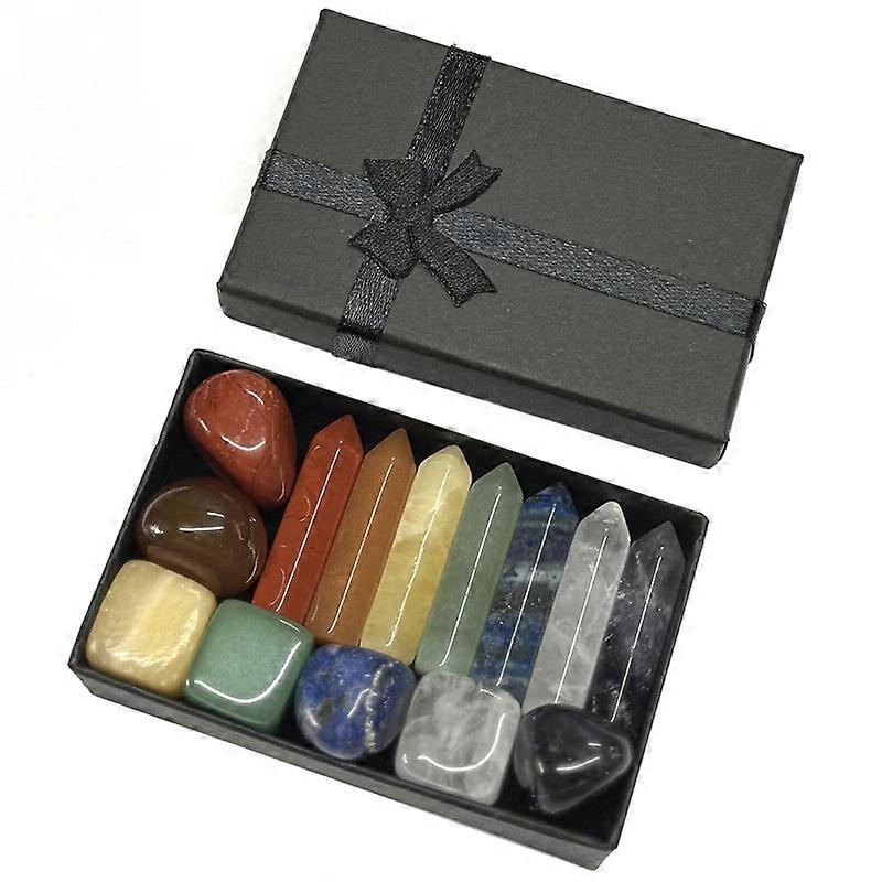 Pack of 14pcs Natural Gemstone Hexagon Beads for Personal Meditation