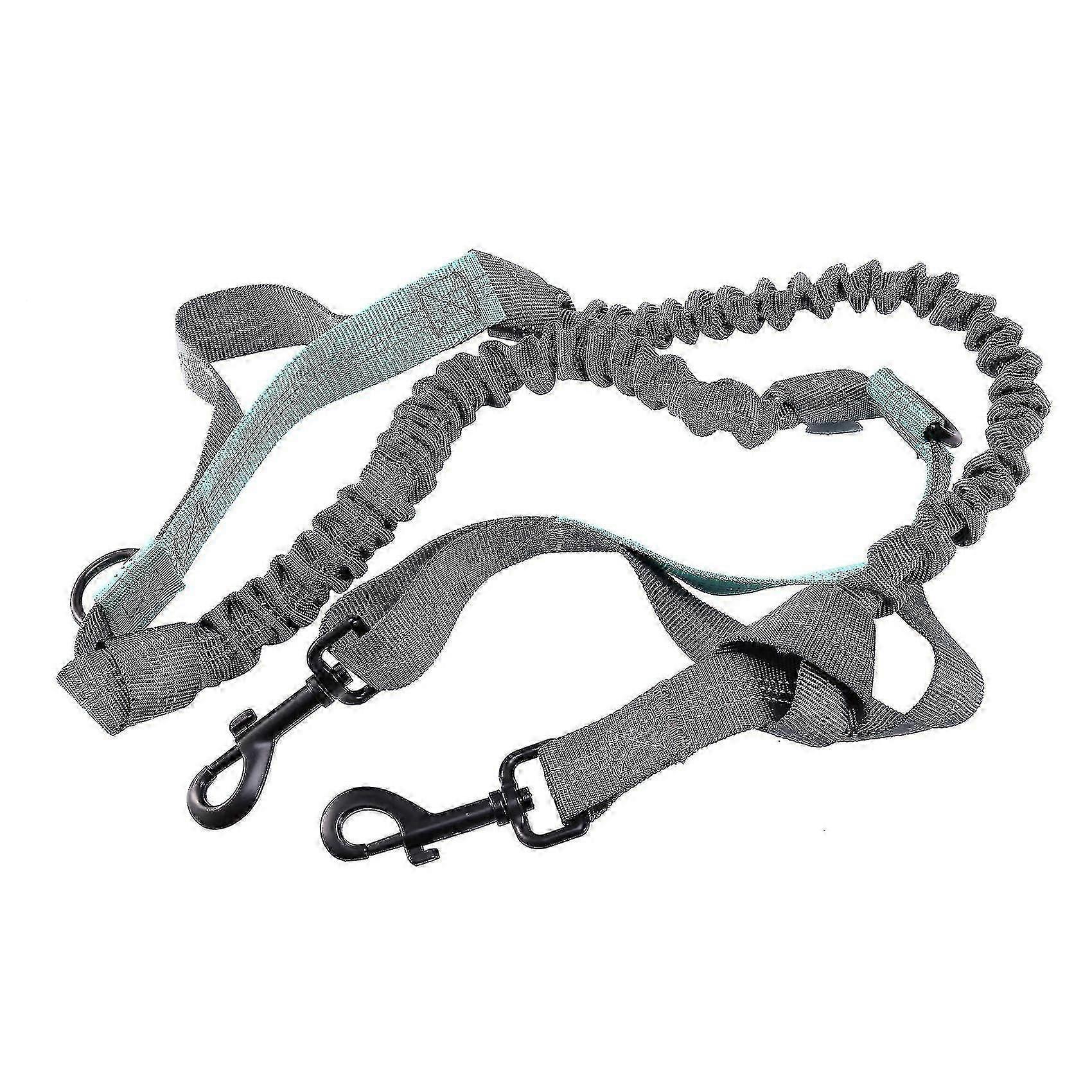 Hand Waist Dog Leash With Double Bungee, Compatible With Dogs Up To 150 Lbs
