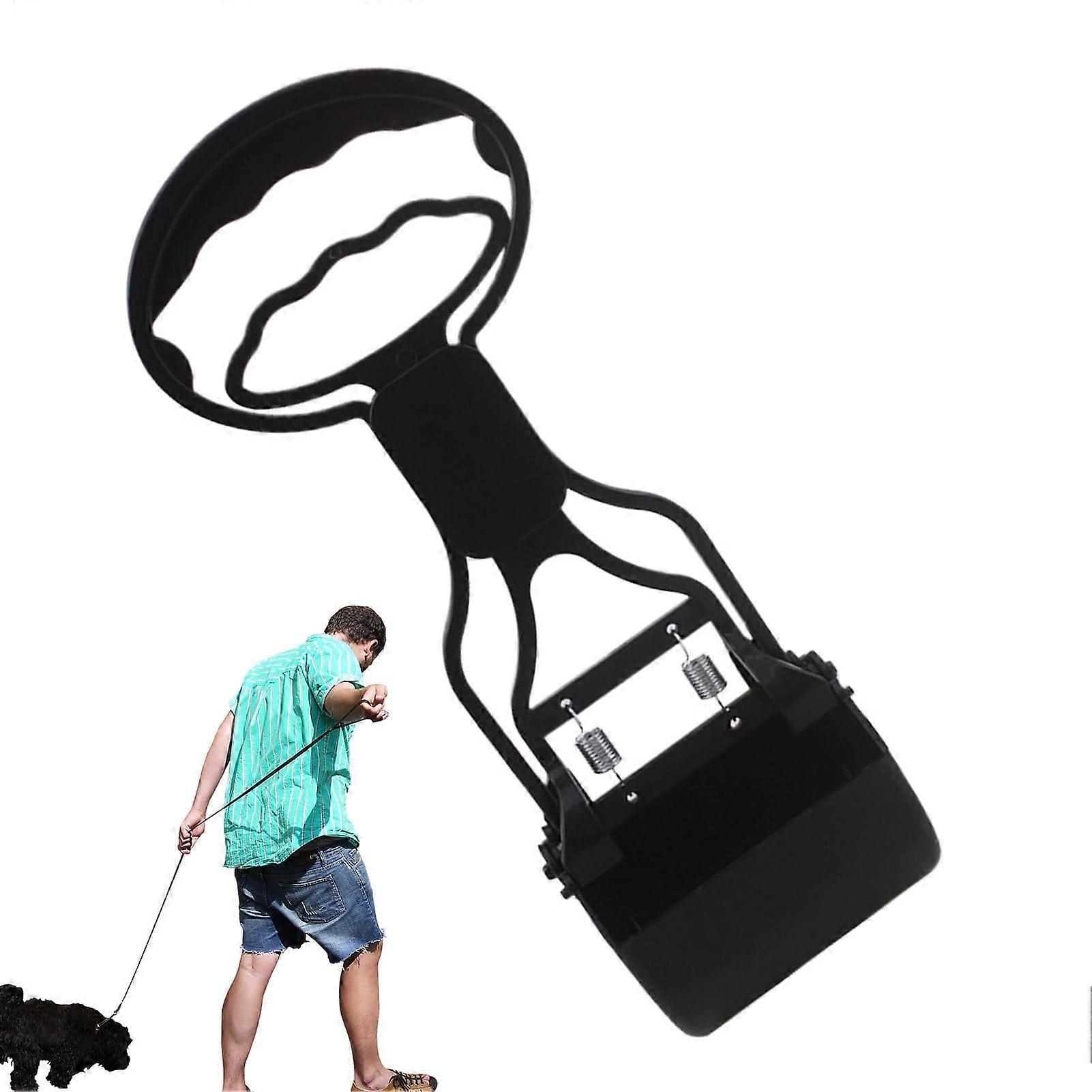 Dog Waste Picker, Multi-Functional Ergonomic Poop Scoop for Garden, Home, Park, Outdoor Use, Black