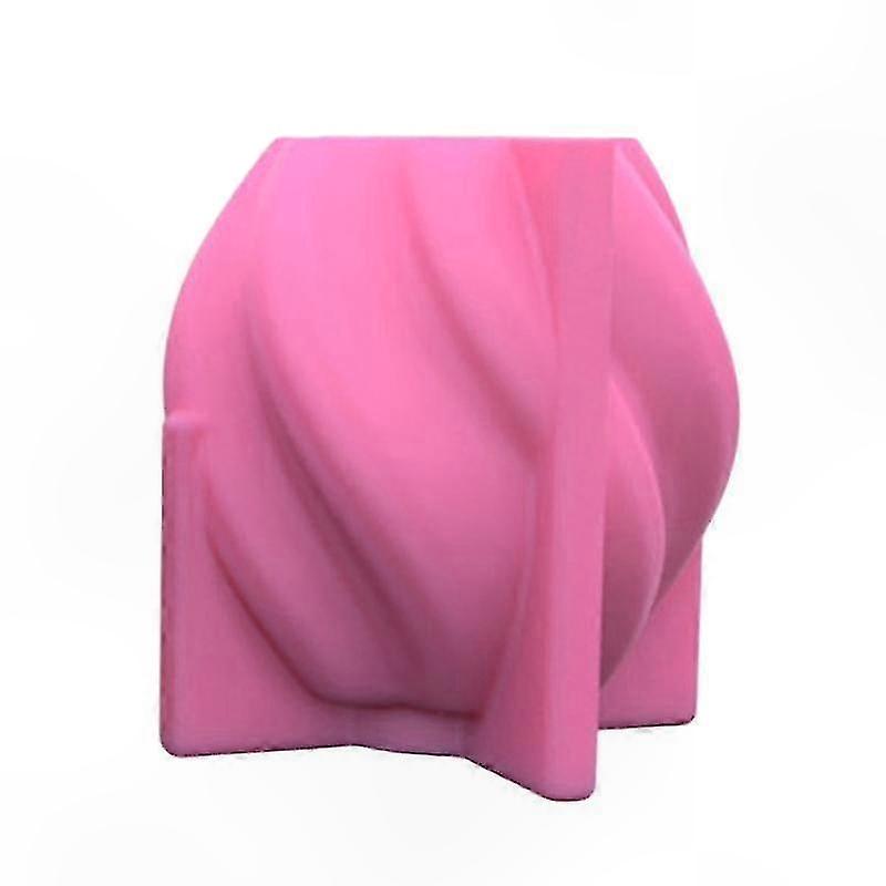 Non-Stick Creative Candle Mold with Clear Texture and Geometric Wave Design for Home Crafting