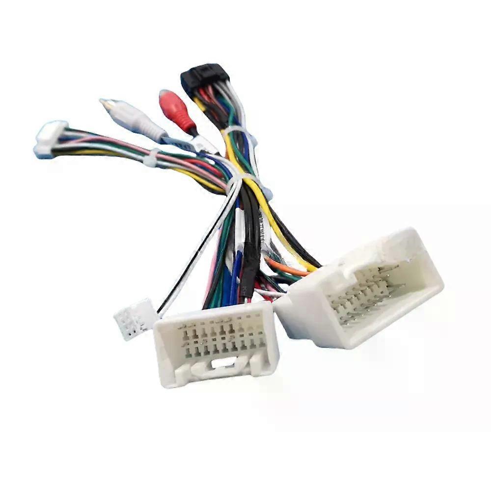 16 Pin Car Wiring Harness Adapter Canbus Box Decoder For Mitsubishi Pajero V97 V73 V60 Outlander Android Power Cable