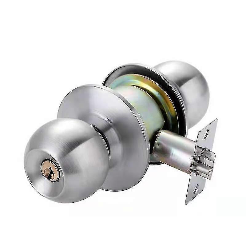 Round Door Knob with 70mm Latch and Key Lock for Privacy