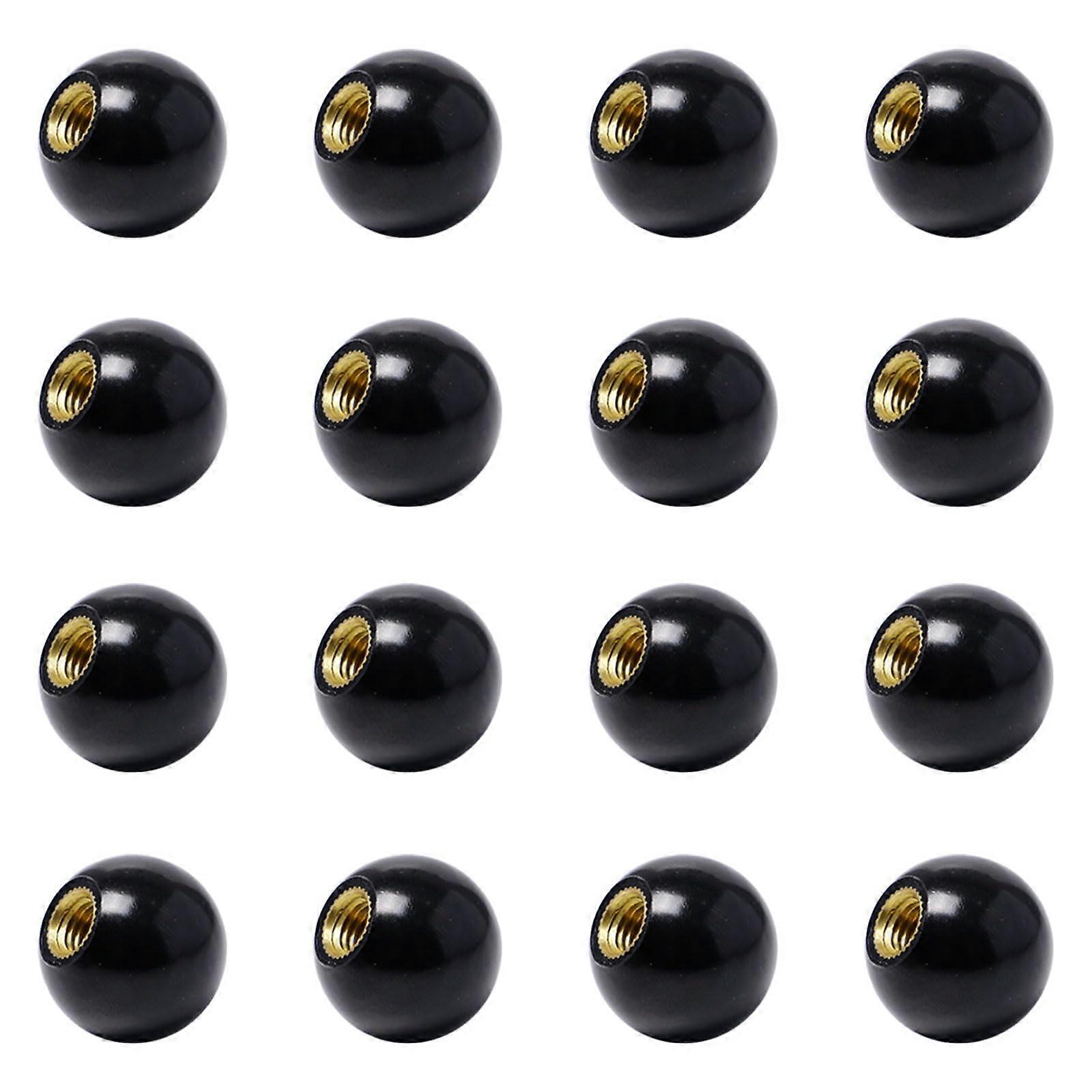 16 Pack M8 Bakelite Ball Knob with Copper Thread for Lathe Machine Lever Tractor Handle