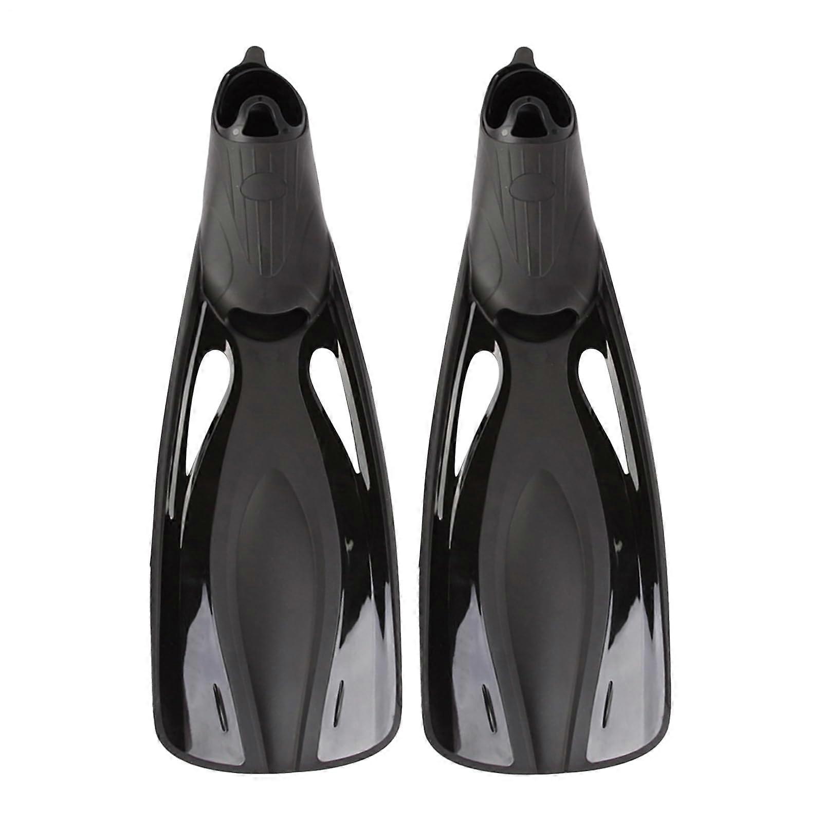 Swim Fins for Adults - 1 Pair Travel Size Snorkeling and Diving Fins, Black, Size S, Outdoor Training Gear