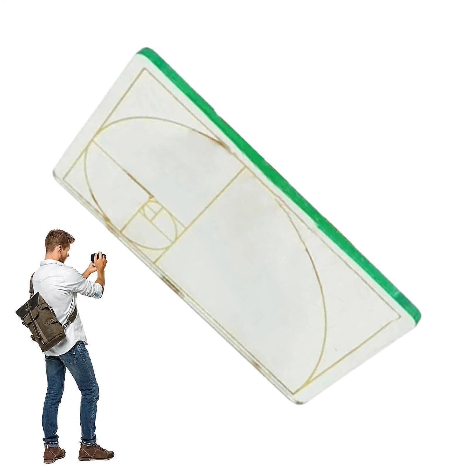 Golden Ratio Sucher – Clear Section Viewer, Artistic Measurement Tool, Portable Painting and Drawing Aid, Gold Color for Photography and Canvas Art