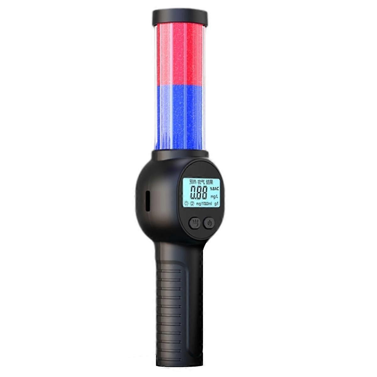 High Precision Alcohol Tester with Sound & Light Alarm, LCD Display for Traffic Safety - Police Breathalyzer