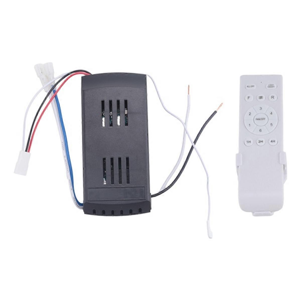 Universal Ceiling Fan Remote Control Kit 30W 6-Speed Timing Function