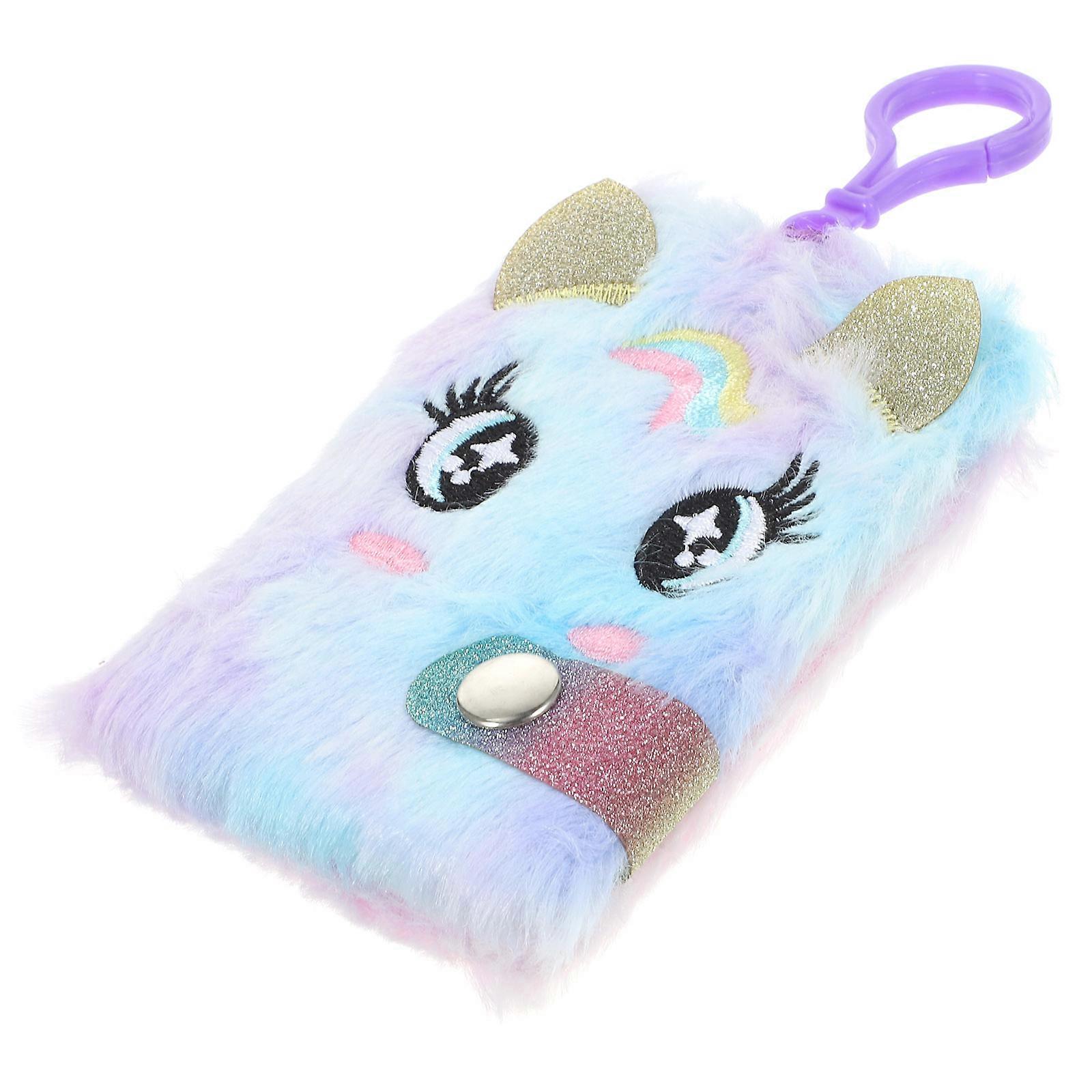 Portable Hanging Notebook for Bosses Mini Purple Plush Material for Hanging Design 1Pcs