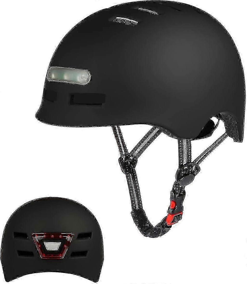 Mens Bicycle Helmet with Built-in LED Light for Night Riding