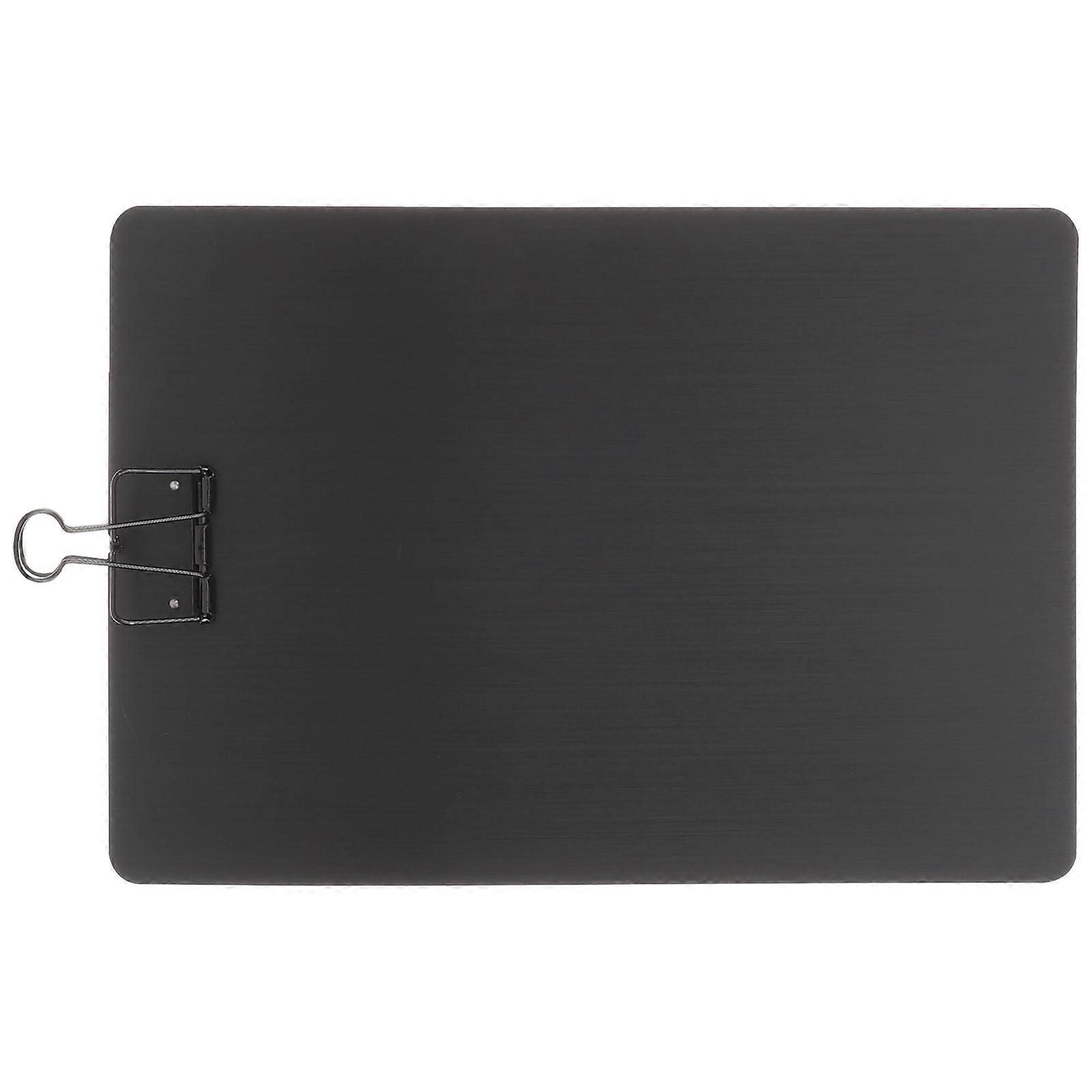 Multi-Function Clipboard Writing Board for Student Use Black Metal Document Organization 1Set