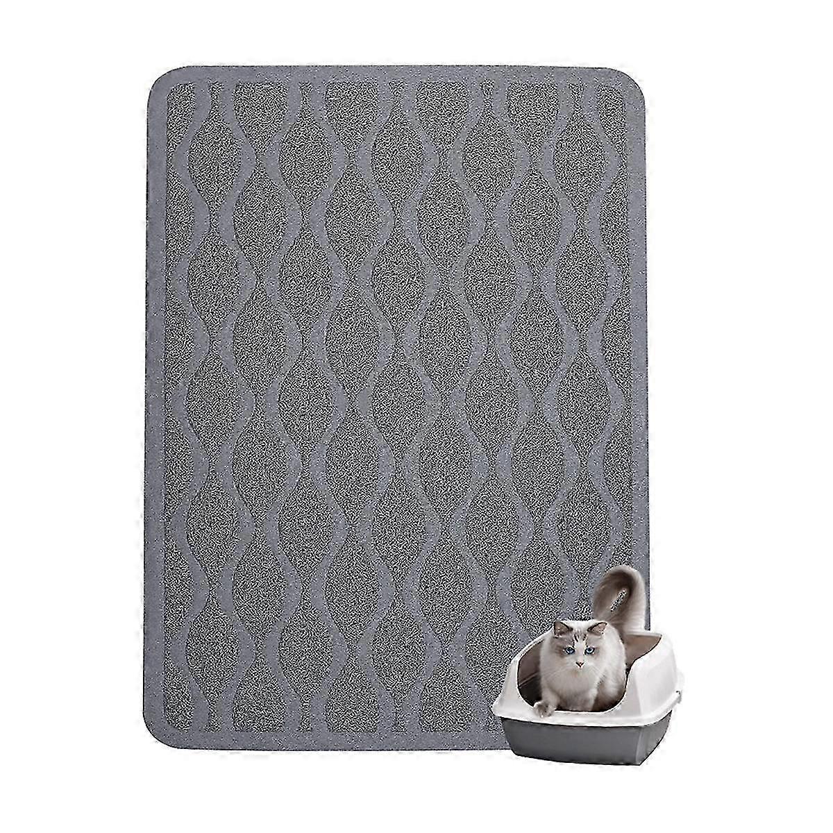 Cat Litter Mat, Large Cat Litter Trapping Mat Scatter Control Goes Under Litter Box Mat, Multi-Use Waterproof