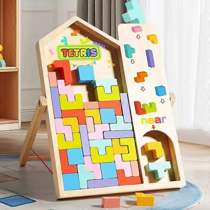 Winker Tetris Block Puzzle, Brain Training Educational Toy for Kids 30x22.5x2.5cm Age 4-6