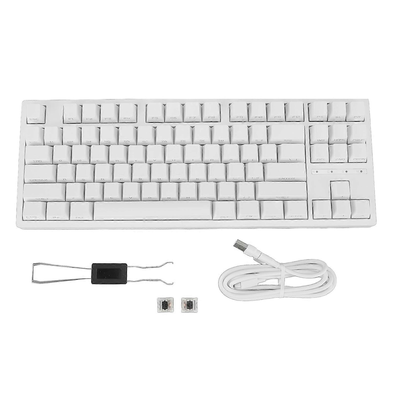 87 Keys Mechanical Keyboard Wireless Bluetooth 3.0 5.0 Type C RGB Backlight Black Switch