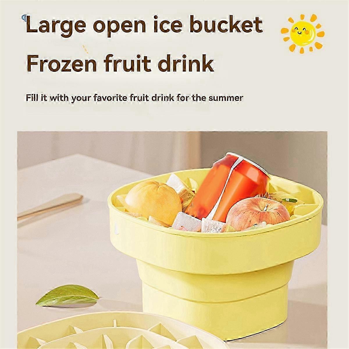 Silicone Telescopic Ice Bucket Folding Silicone Homemade Frozen