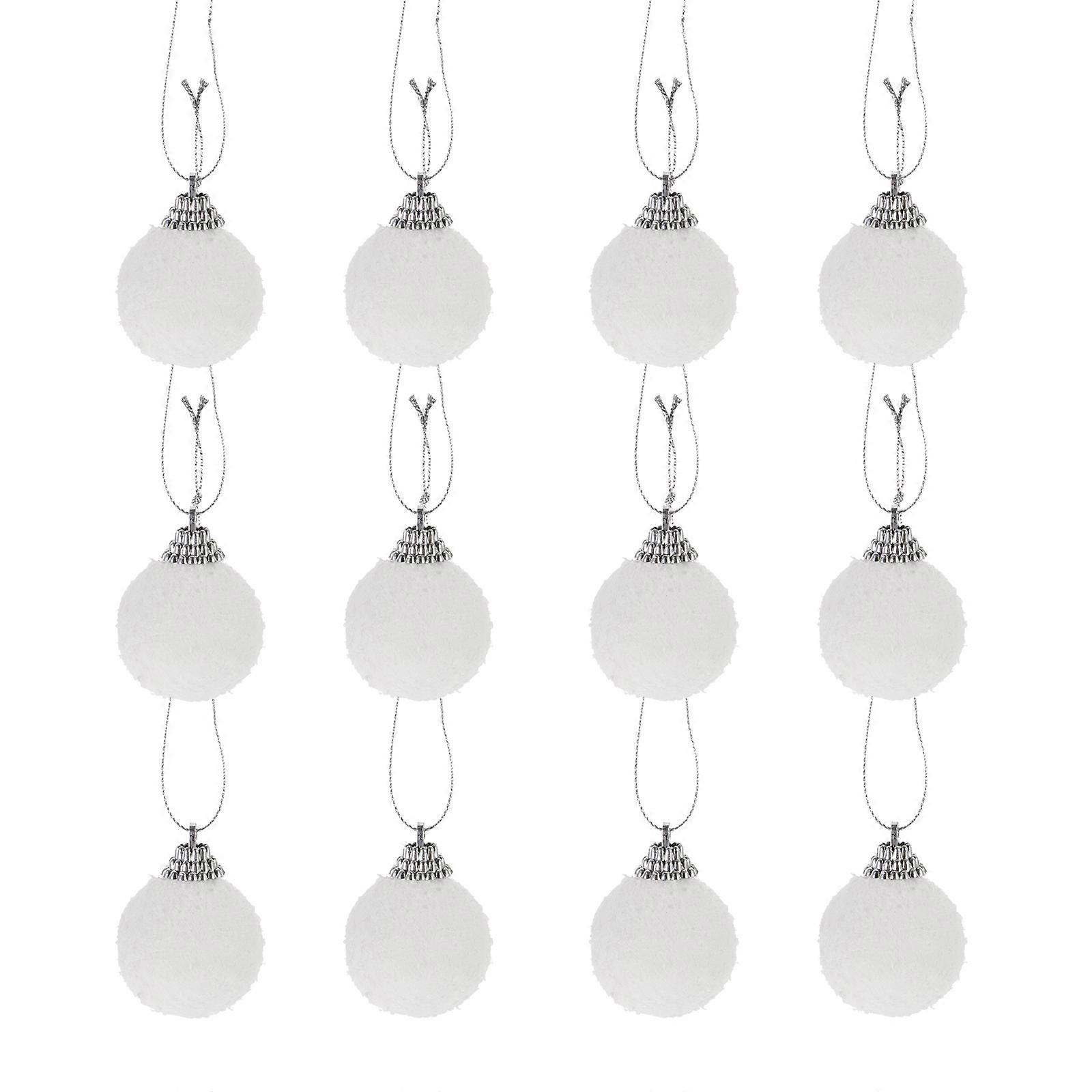 Christmas Hanging Decorations Round Balls With Environmental For Home Use 12Pcs