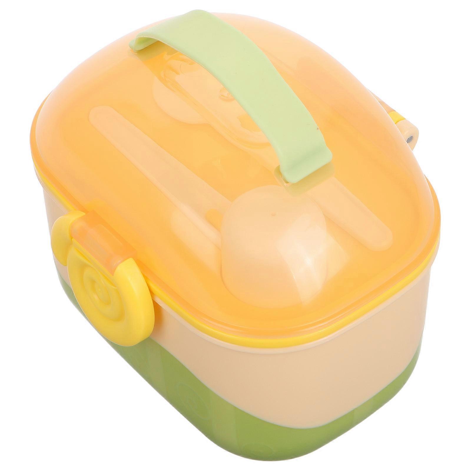 Baby Food Storage Box for Travel with Multicompartment Design PP Material Light Green 70 Characters