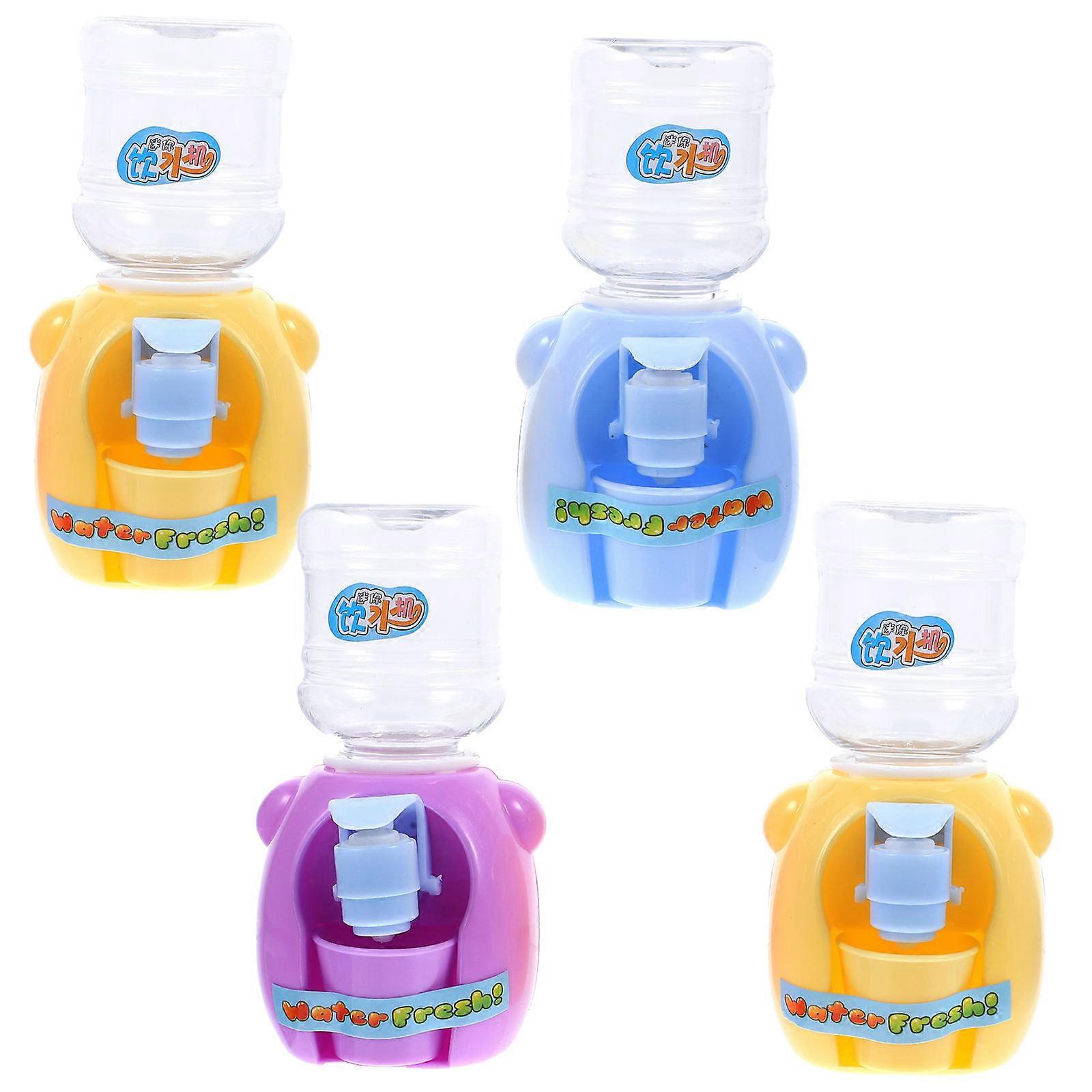 Cute Water Dispenser Machine Toy With Cartoon Appearance For Kids Play Kitchen Style Enhancing Creativity-Sparking With 4 Sets