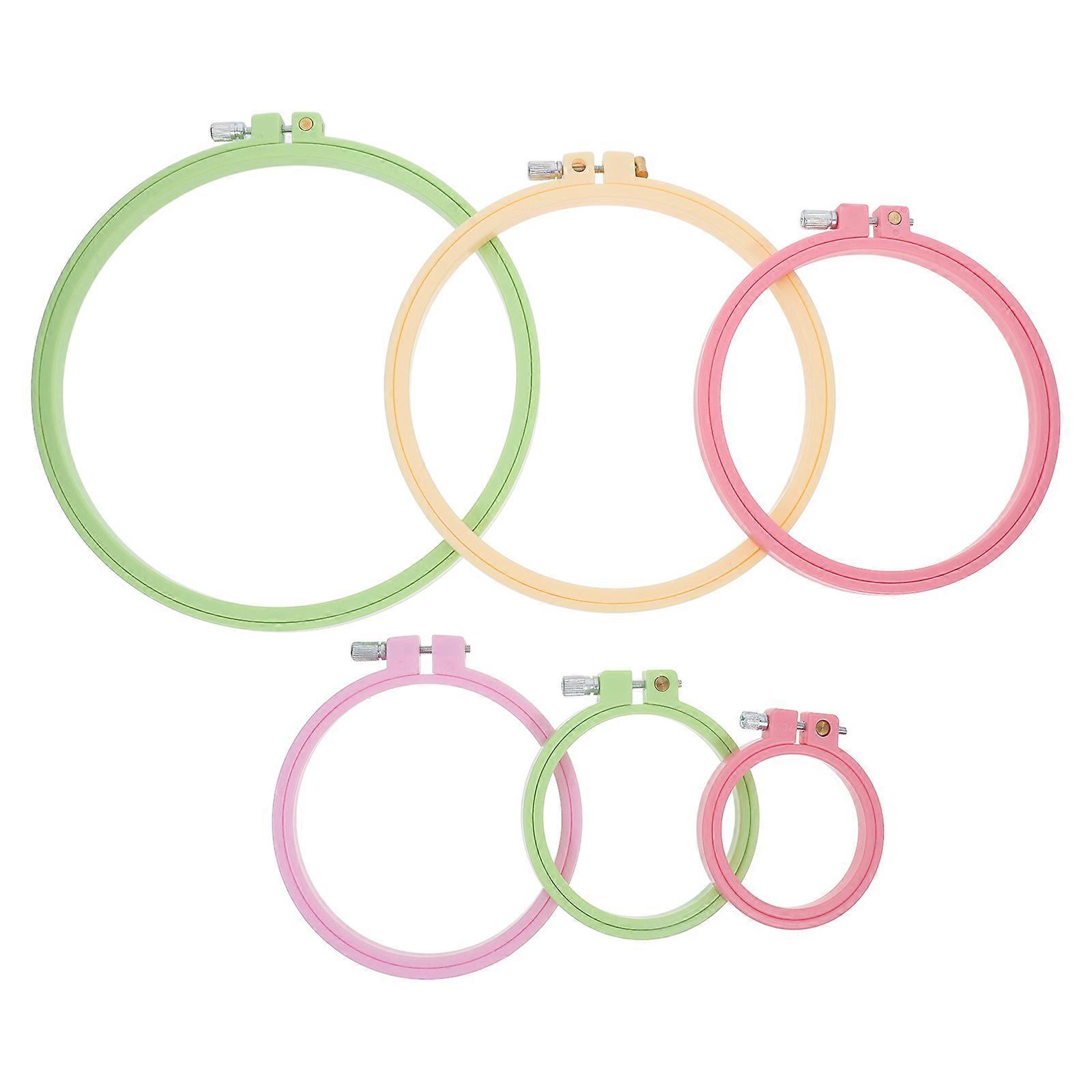 6pcs Reusable Embroidery Hoop for Cross Stitching Sewing and DIY Projects