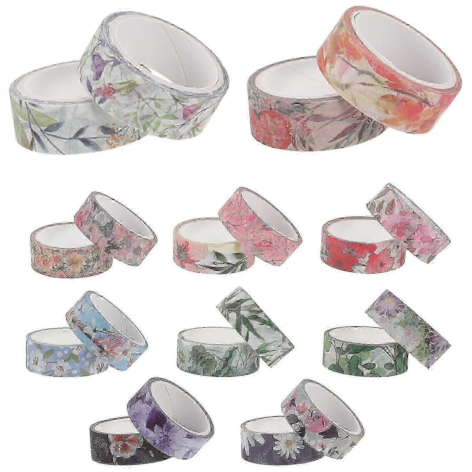 20 Rolls Decorative Craft Tape Set for DIY Scrapbooking and Stylish Projects