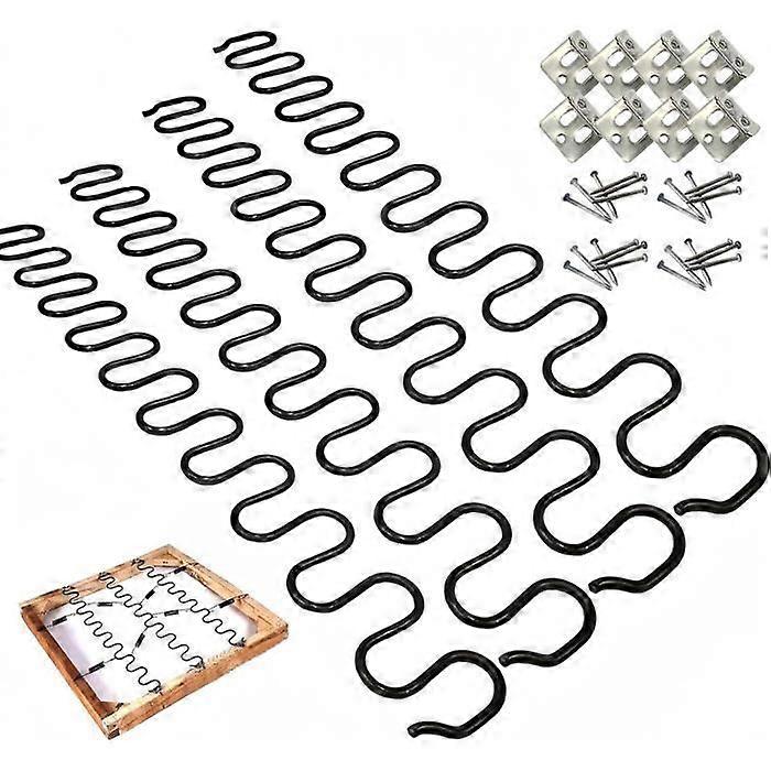 Csererugók - Nincs meghatározva - 55 cm - 4 db - Szénacél - Fekete