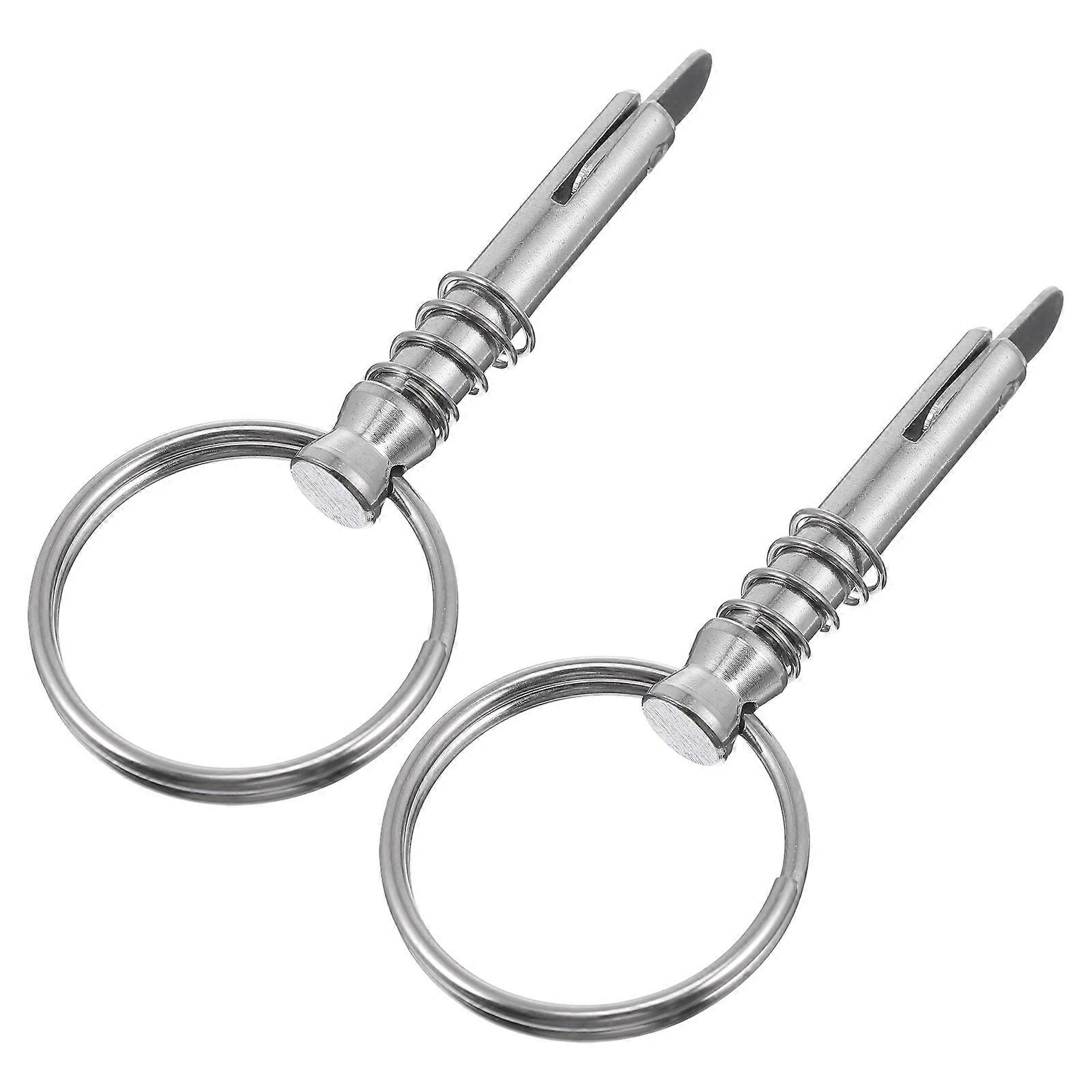 Boat Pin Quick Release Cylindrical Boating Aluminum Alloy Silver for Shipbuilding Tools 2Pcs