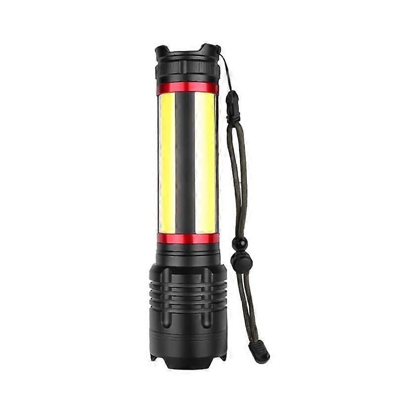 Led Flashlight XHP90 USB Charging Flashlights Stretch Zoom Powerful Rechargeable Flashlight Torch(Black)
