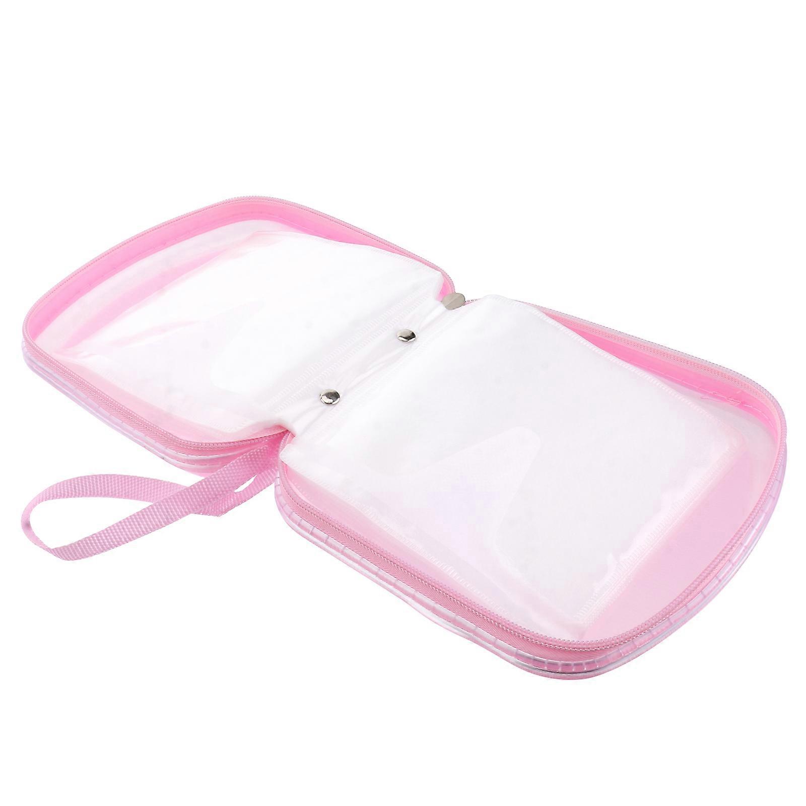 Cd Package Plastic Holder for Storage 40 Disc Wallet Pink