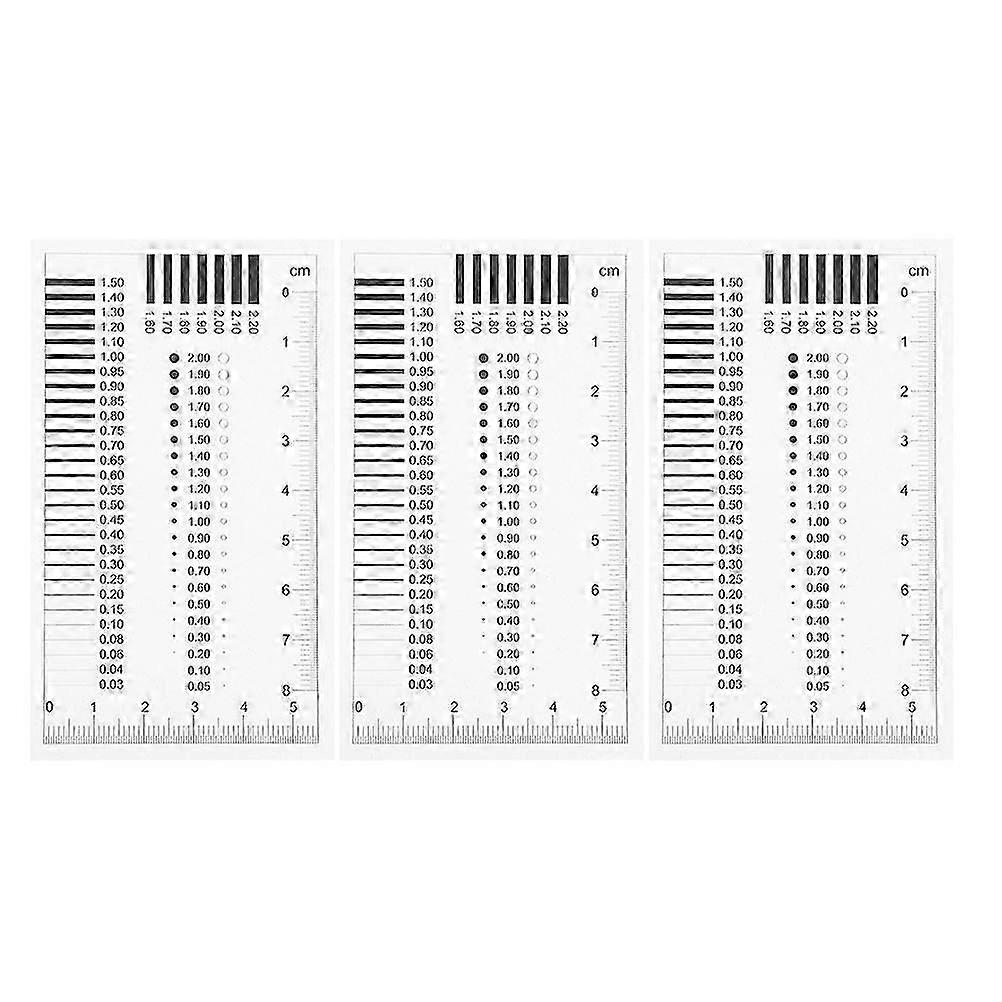 3Pcs Concrete Crack Width Ruler Crack Width Measurement High Precision Measuring Film Ruler For Flaw Detection For Accurate Measurements In Various In