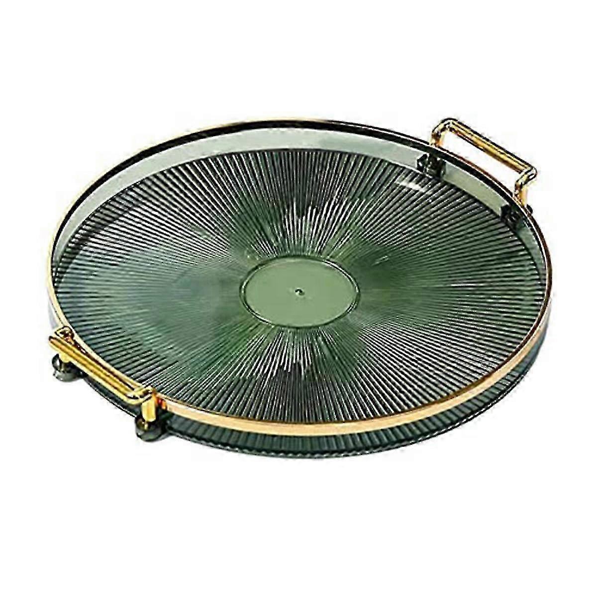 Decorative Serving Tray with Handles for Makeup & Perfume Organizer Multifunction