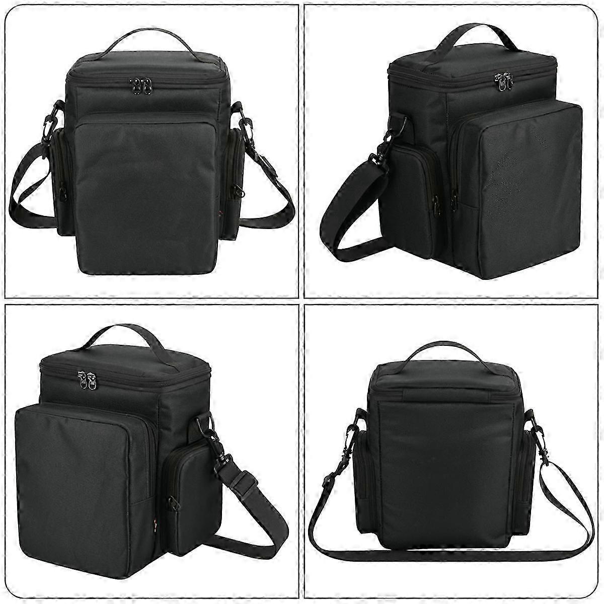 Travel Carrying Microphone Case 6 Slots Microphone Bag Mic Carrying Case with Handle Strap and Sho