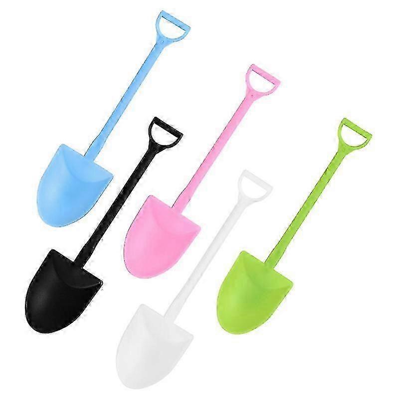 100 Pcs Shovel-shaped Mini Ice Cream Scoop Food Grade Plastic Dessert Scoop