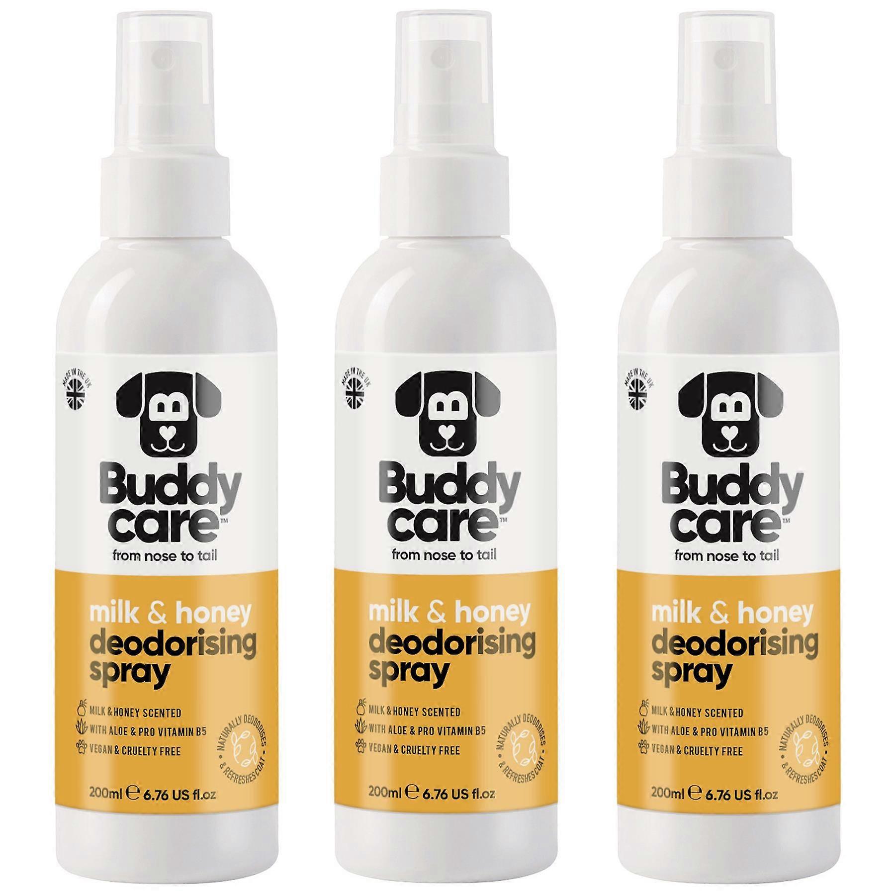 Buddycare - Desodorierungsspray für Hunde - Milch & Honig - 200ml x3