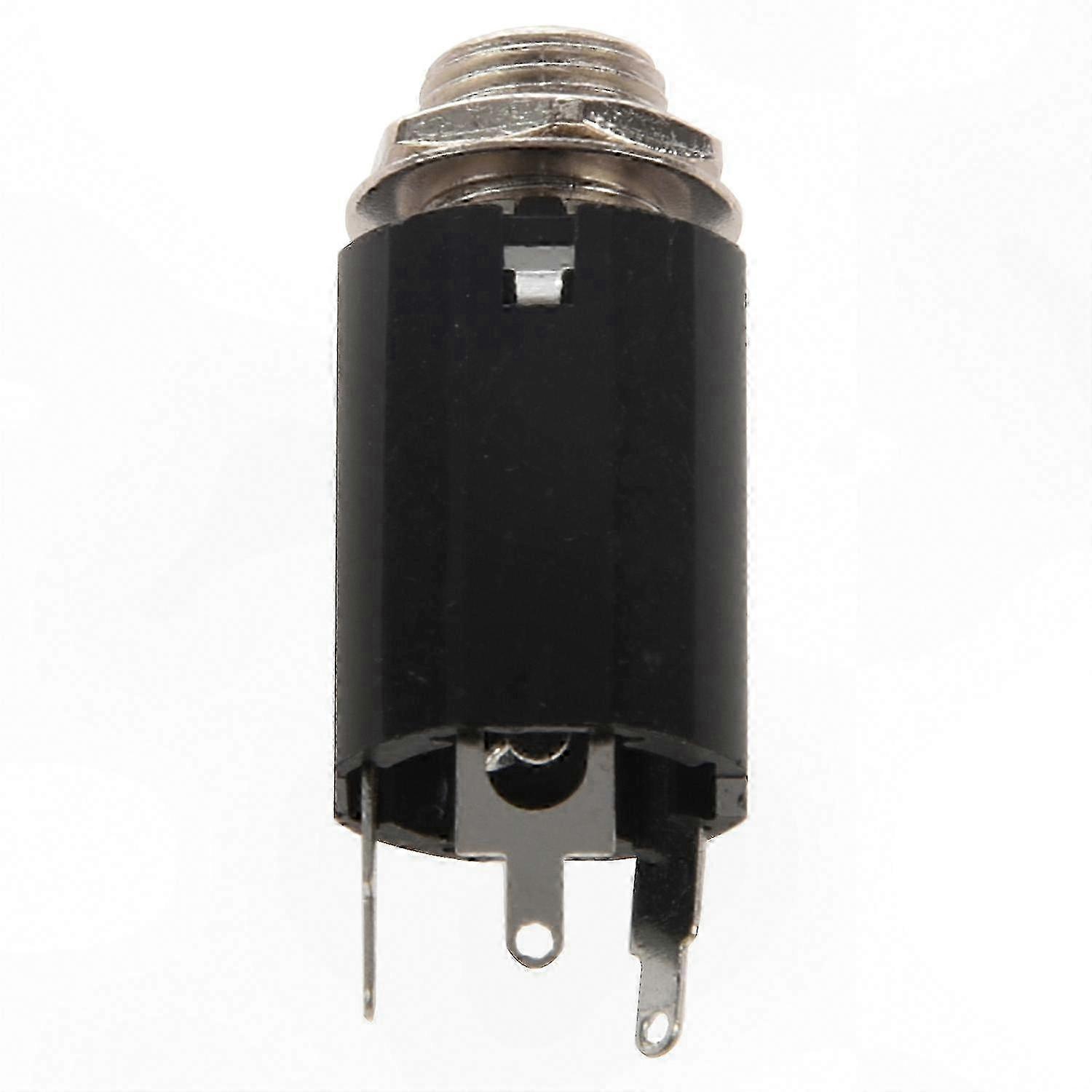 6.35mm Black Endpin Jack for Guitar EQ Pickup Output, Universal Guitar Accessory