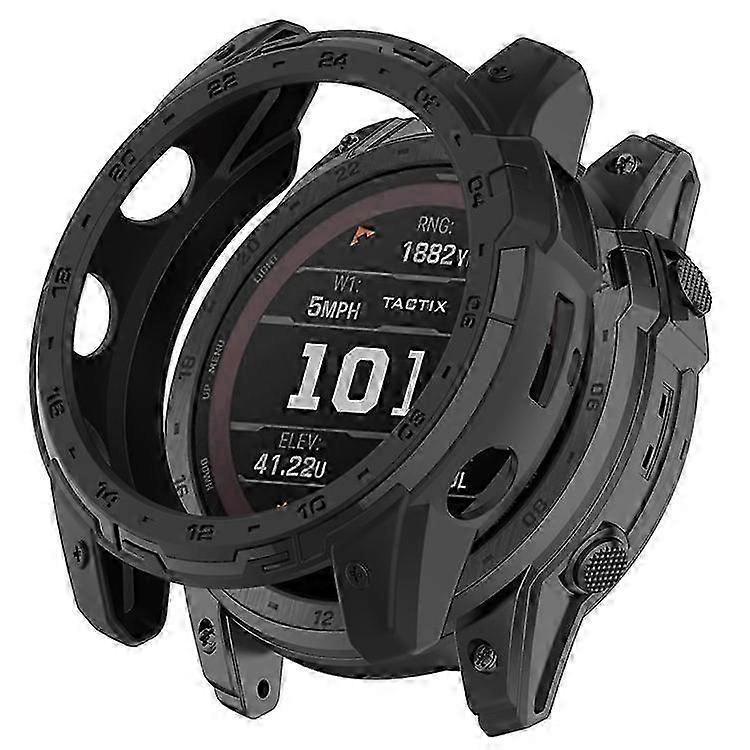 Garmin Tactix 7 AMOLED TPU Bumper Case Protective Cover with Dial Plate for Watch