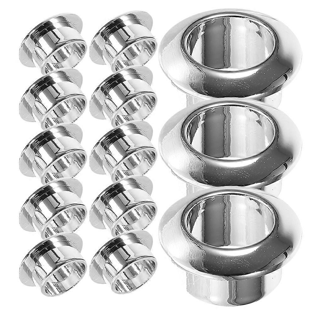 Cable Hole Cover 20Pcs Computer Table Wire Hole Covers Round Silver ABS For Desk Protector Accessory