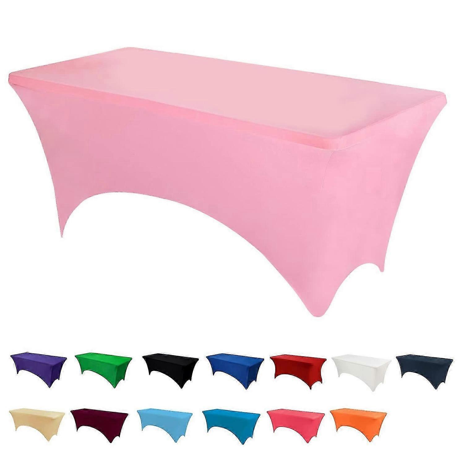 6ft elastic tablecloth for crafts, spandex elastic tablecloth, washable and wrinkle resistant orange