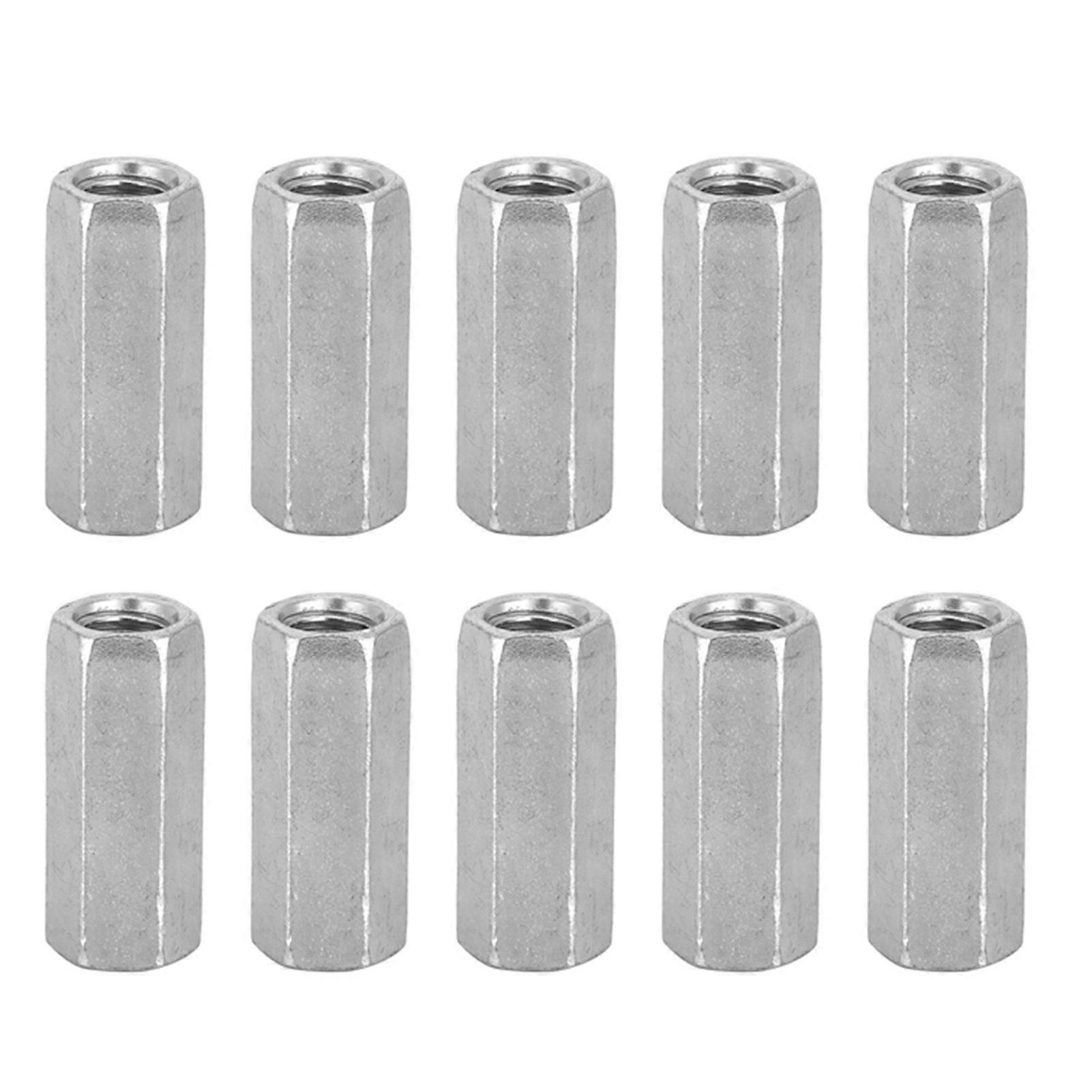 10pcs M8 Long Rod Nut Hex Hexagonal Sleeve Nut Standoff Threaded Fasteners (M8*30)