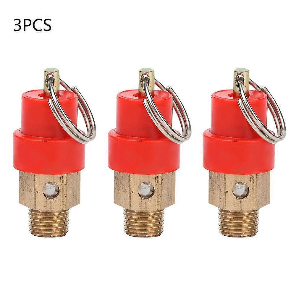 3pcs 8KG Air Compressor Safety Relief Valve Pressure Release Valve Regulator (G1/4'')