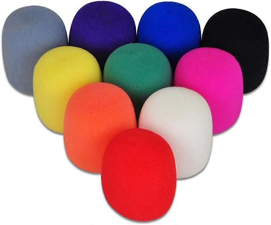10x Soft Sponge Microphone Windscreen Cover Easy Installation Elasticity And Permeability Cover