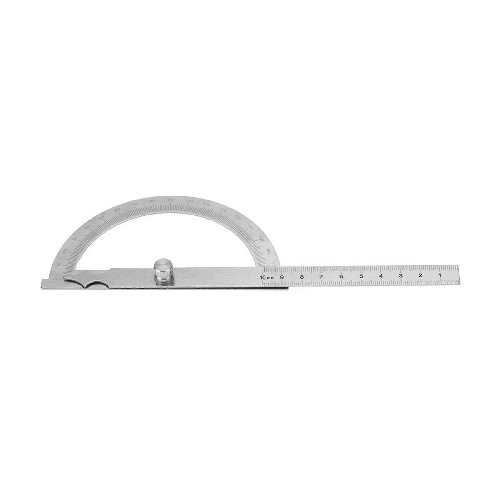 Rapporteur d'angle en acier inoxydable de 0 à 180 degrés, goniomètre, jauge, règle de 15 cm, 120 x 150 mm