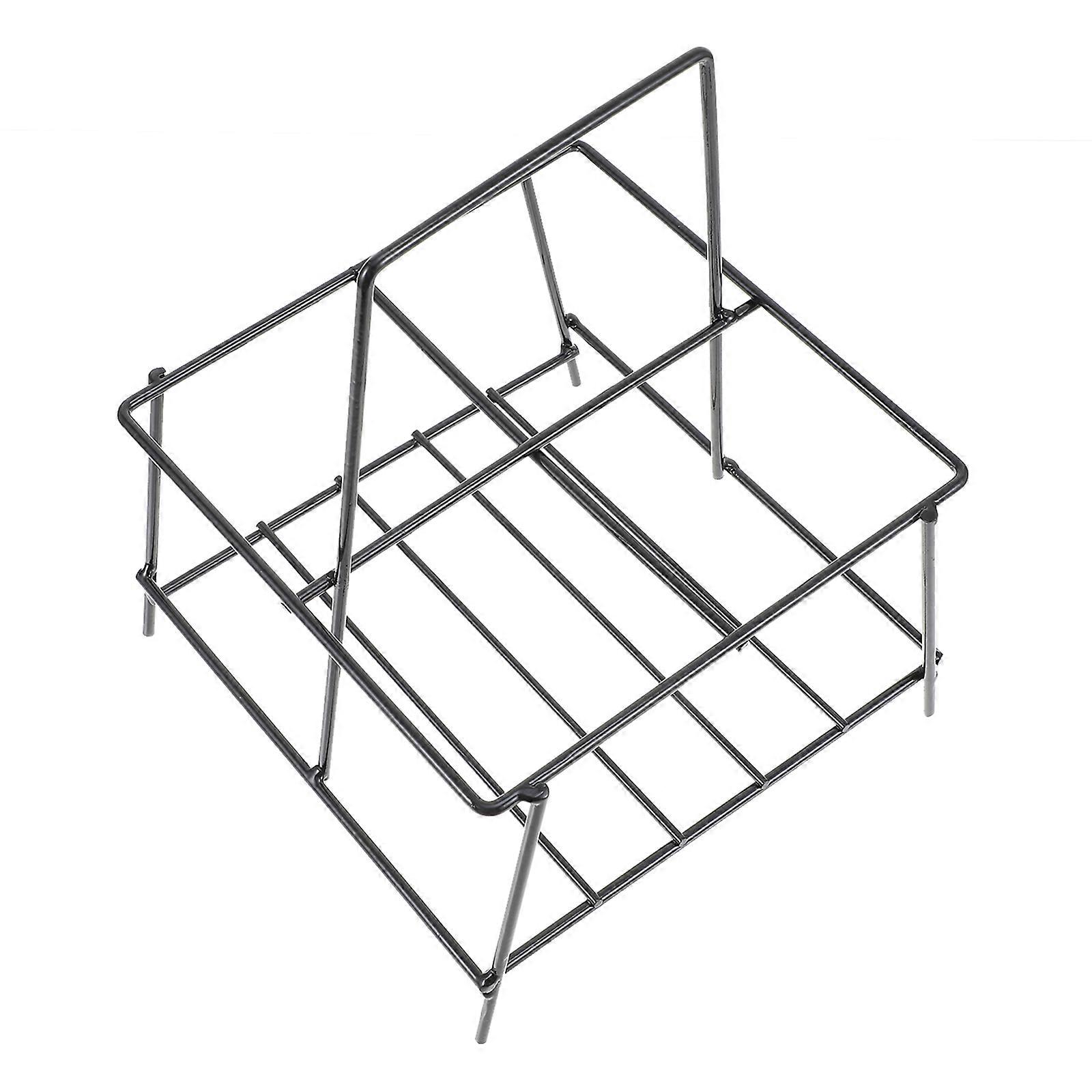 Black Iron Beer Bottle Holding Rack for Storage