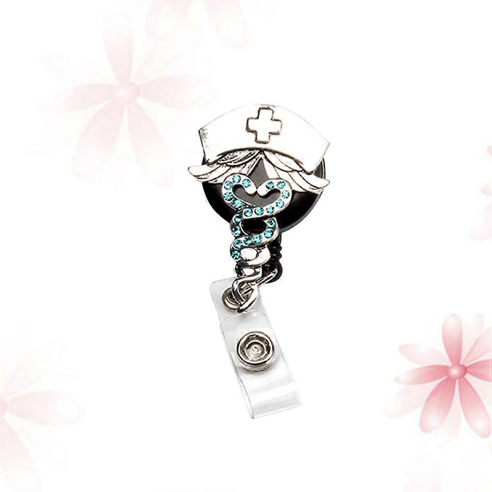 Chest Card Id Badge Reel Clip for Telescopic Buckle Green