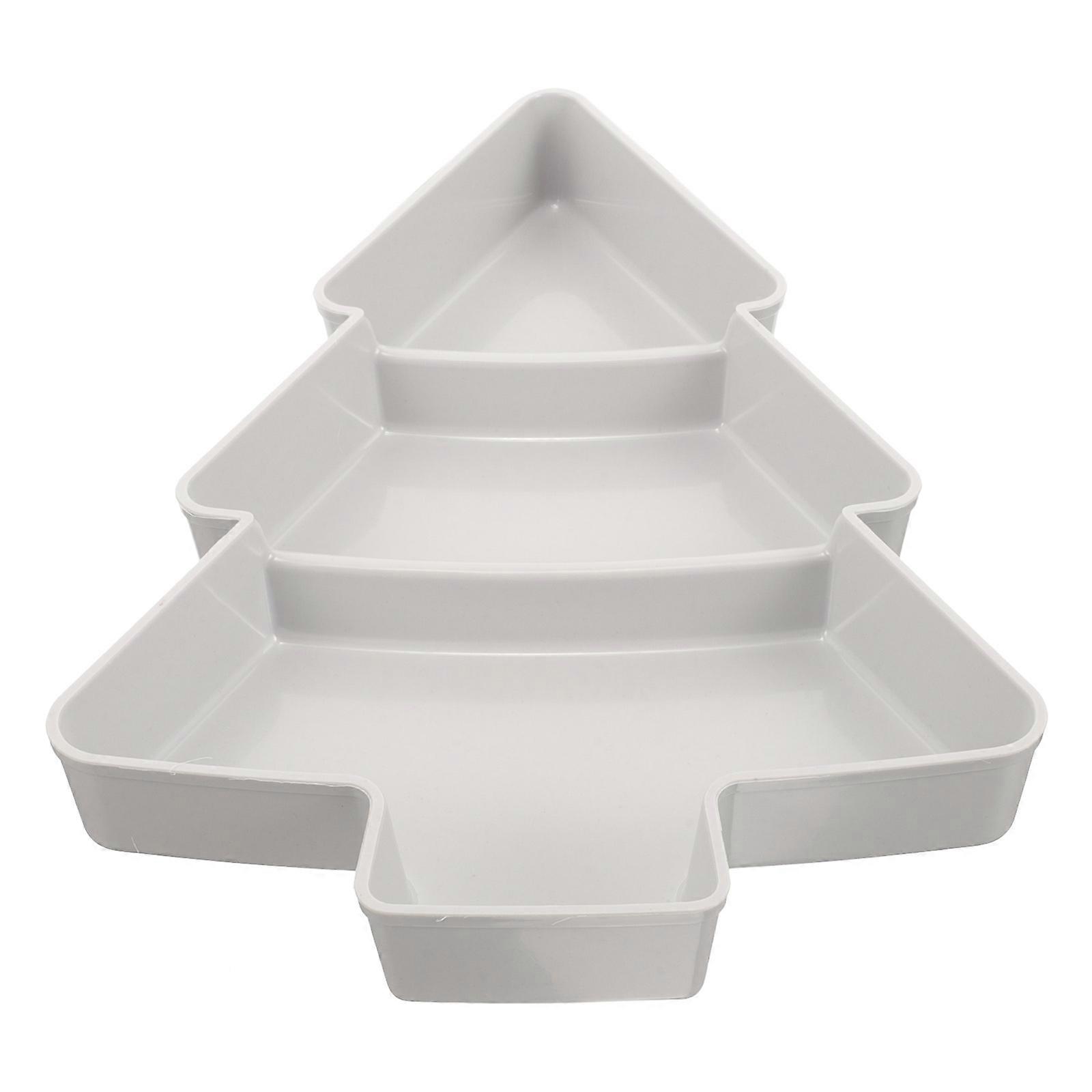 Christmas Tree Shaped Plate for Nuts Storage 4Pcs Household Tray